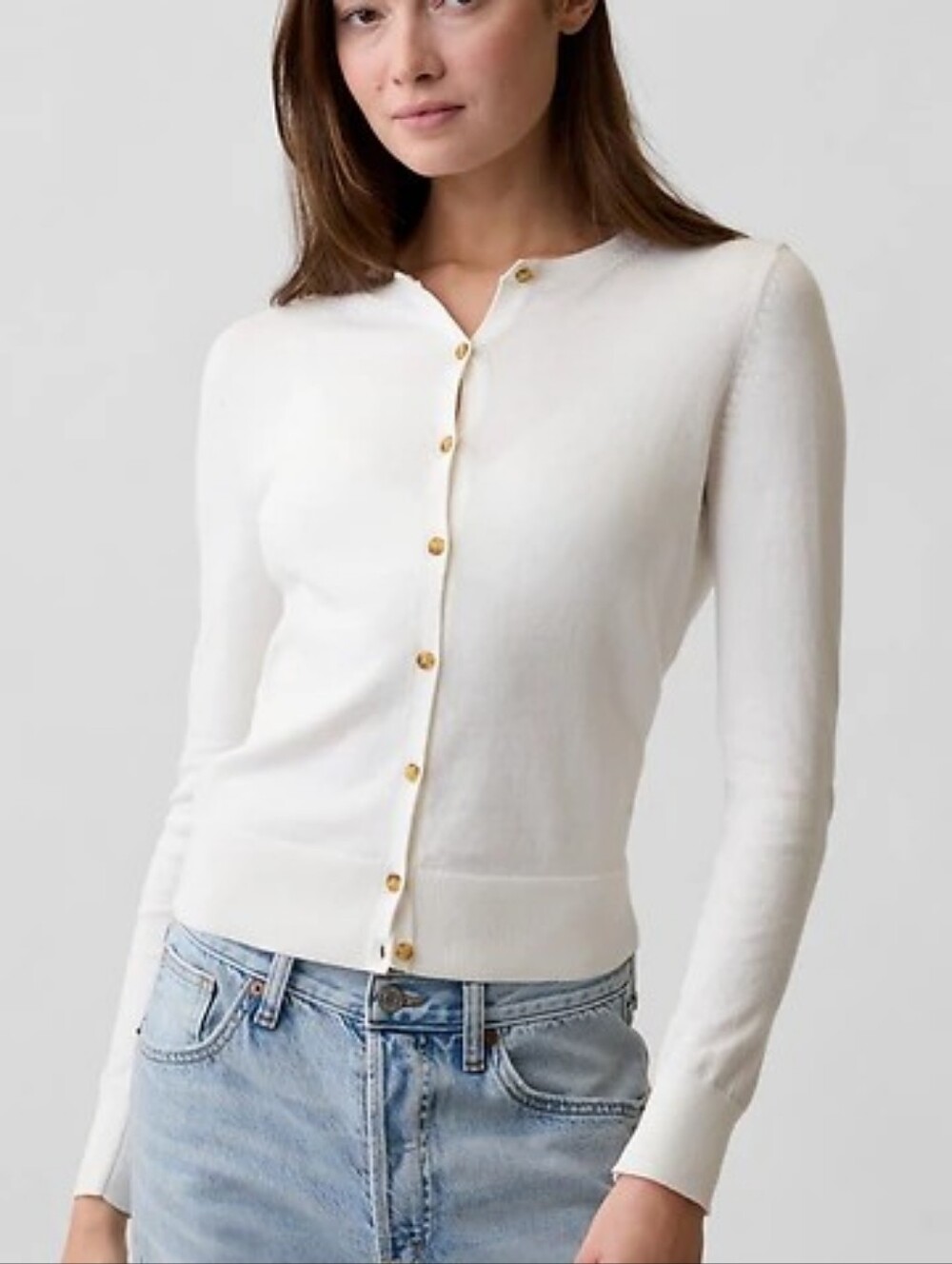NWT - GAP Cotton Classic Crewneck "Milk" Cardigan - Size XXL